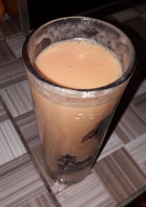 Una foto de Batido de mango con sandía