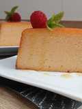 Pudding de melocotón en almíbar