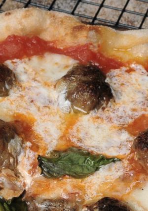 A picture of Wood Fired MeatBall Recipe for Pizza.