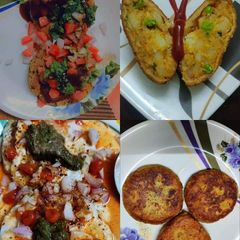 A picture of Yummy veggie aloo tikki.