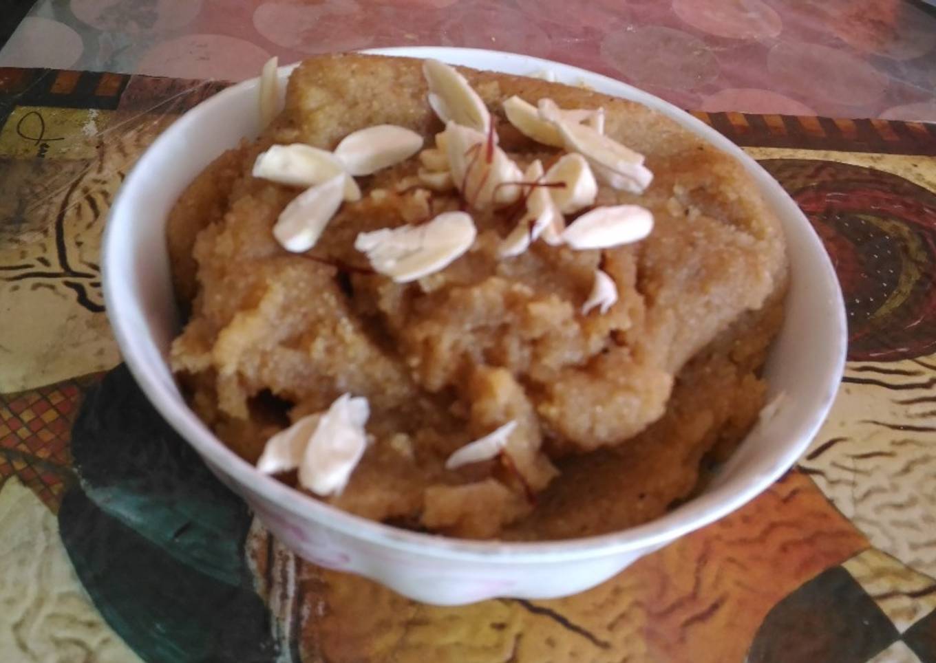 Wheat flour and semolina halwa