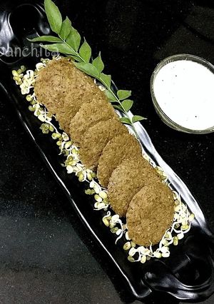 A picture of Sprouted Moong Dal Idli.