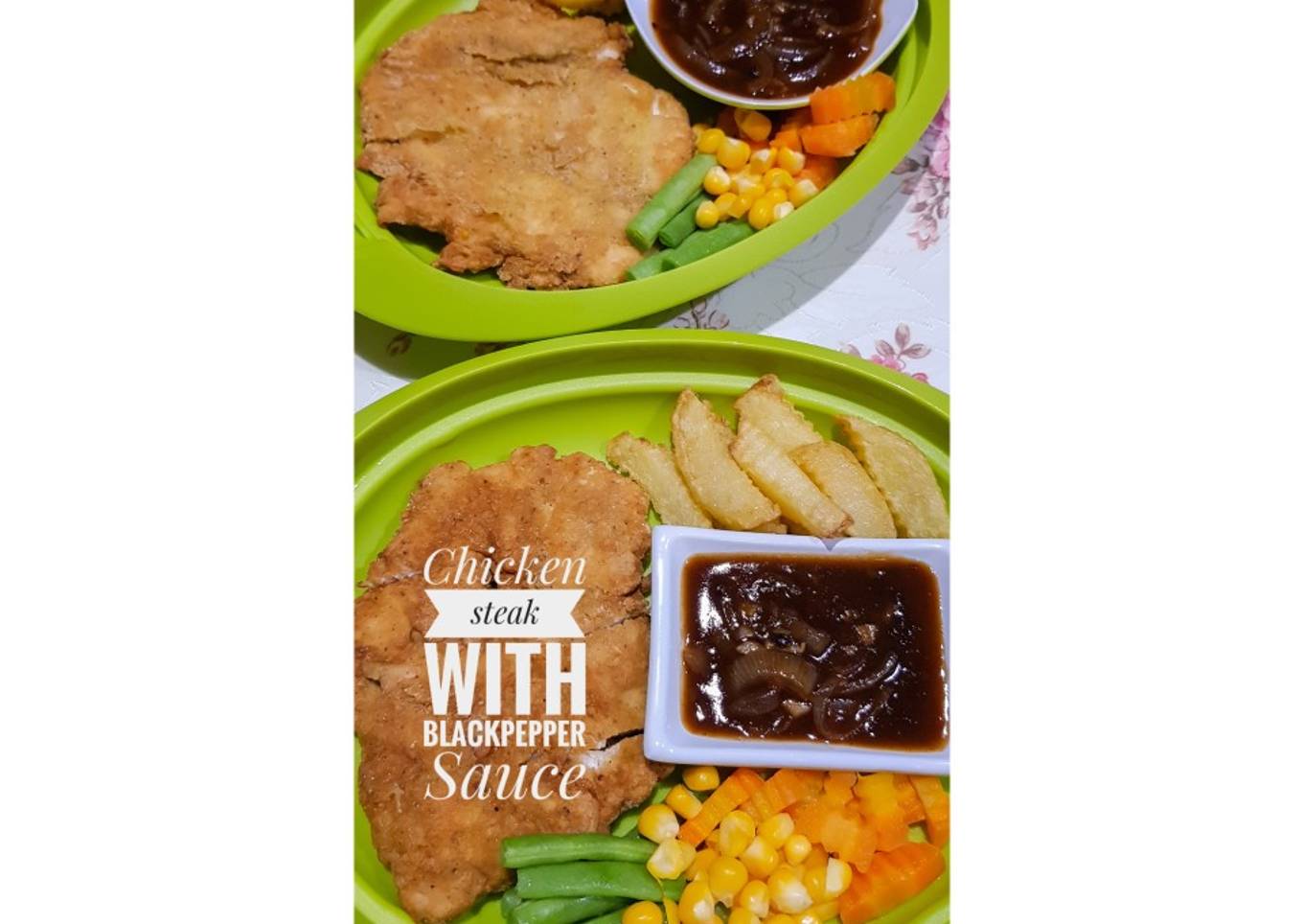 54. Chicken Steak With Blackpepper Sauce