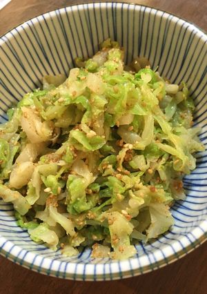 A picture of Sesame Cabbage Salad That Disappears During Taste Testing.