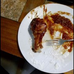 A picture of Barbecued chicken.