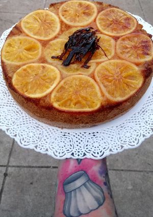 Una foto de Torta de Invertida de Naranjas