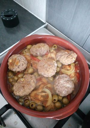صورة لوصفة طاجين الدجاج والكفته