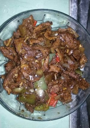 Foto resep Daging sapi saus lada hitam