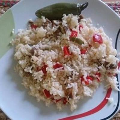 Arroz con mollejas, pimiento y chile jalapeño (Olla arrocera Arroz blanco en olla arrocera Receta de Francisco Xavier