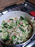Pasta con tocino y brócoli