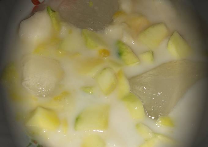 Es Timun suri susu + potongan mangga