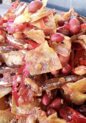 Foto resep Sambel teri, kentang, dan kacang