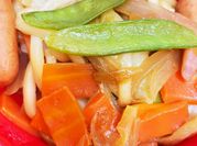 A picture of leftover vegetable stir fry