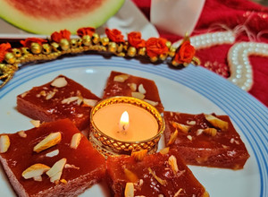 A picture of Watermelon halwa.