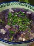 Canh bắp cải tím nấu thịt xay