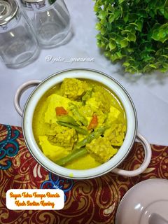 Foto resep Sayur Tahu Tempe Buncis Kuah Santan Kuning