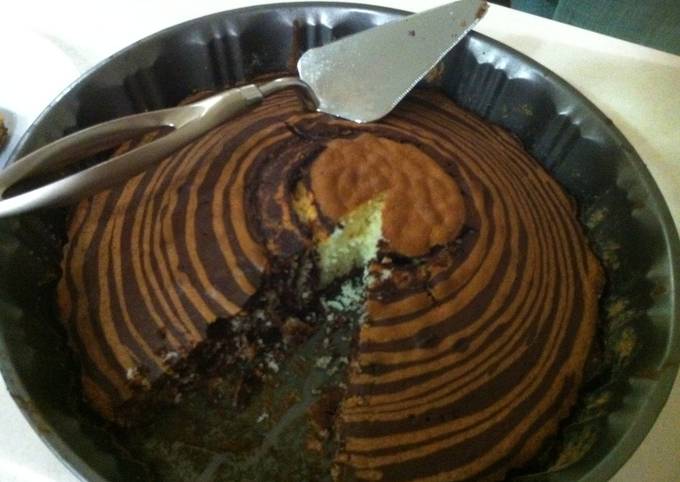 Steps to Prepare Perfect Marble Cake (Zebra Design)