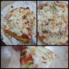 A picture of Egg N Cheese Pizza in Pan.