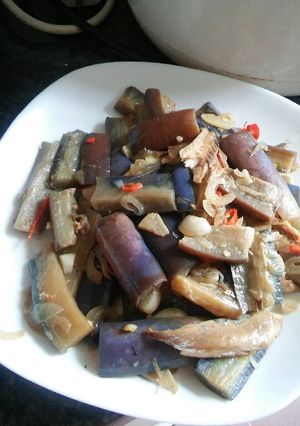 Foto resep Tumis terong ikan asin