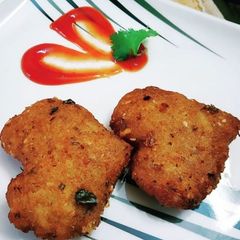 A picture of Crispy golden potato cutlets.