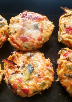 Una foto de Muffins de mix de verduras