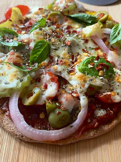 Una foto de Pizza de Avena y Salvado 🍕👩🏼🍳