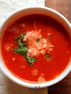 A picture of Beetroot Carrot Soup.