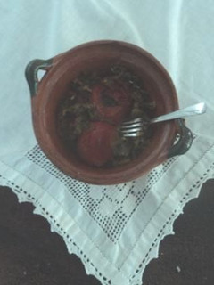 Una foto de Jitomates asado con chile poblano asado en rajas bien San Diego