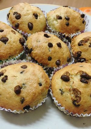 รูปของ Banana chocolate chip miffins (Air fryer)