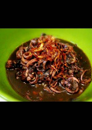 Foto resep Cumi Masak Hitam Pedas