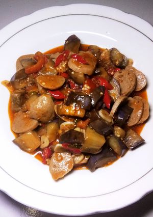 Foto resep TUMIS TERONG BAKSO SAPI SAUS TERIYAKI🍆🌶