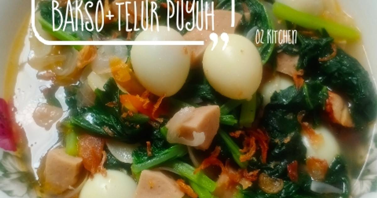 Resep 354 Tumis Sawi Ijo Dengan Bakso Telur Puyuh Mpasi 1 Oleh