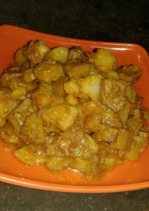 A picture of Jackfruit Potatoes stir fry.