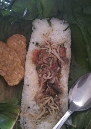 Foto resep Nasi Bakar Cumi Teri