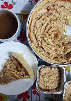 Foto resep Cinnamon Apple Pie with Caramel sauce