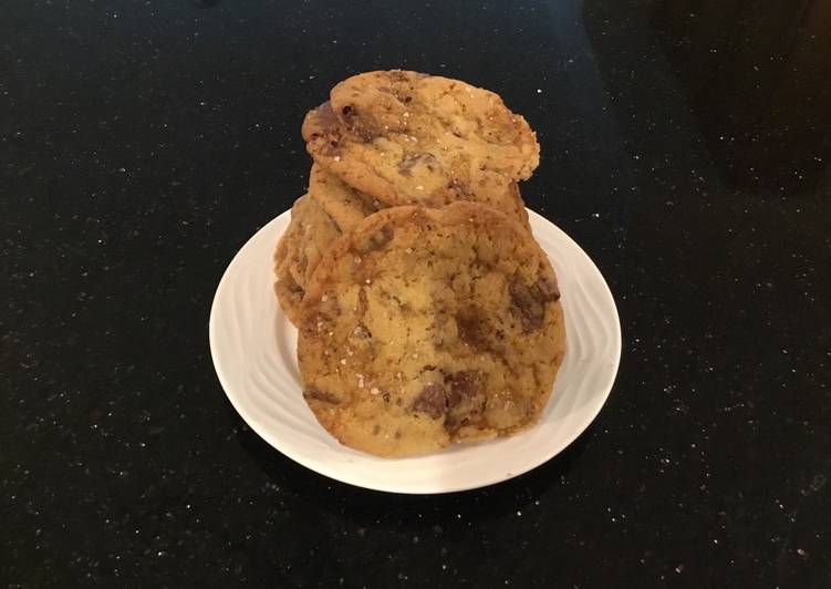 Steps to Prepare Super Quick Homemade Salted Caramel Chocolate Chunk Cookies