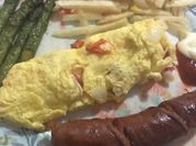 A picture of vegetable egg omelette