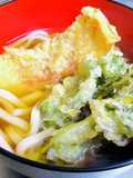 Tempura Udon with Chikuwa and Nanohana (Spring Greens)