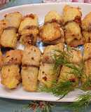 Phi lê cá rô phi cuộn thịt chiên giòn