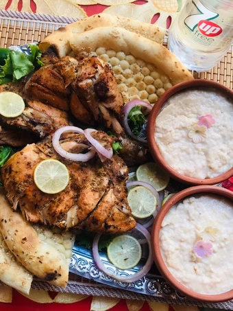 Simple Way Make Recipe Chicken tikka with naan and firni that is Delicious, Tasty}