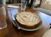 A picture of rhubarb vanilla cake
