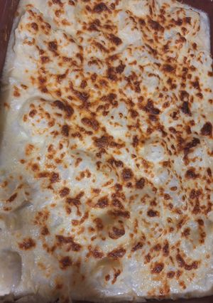 Una foto de Coliflor gratinada con salsa mornay