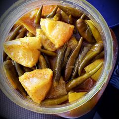 Lemon chilli quick pickle A picture of Lemon chilli quick pickle.