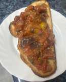 Bruschetta de caponata siciliana en Thermomix