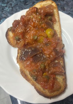 Una foto de Bruschetta de caponata siciliana en Thermomix