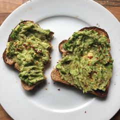 Breakfast Chilli, Avocado, Marmite on Toast A picture of Breakfast Chilli, Avocado, Marmite on Toast.