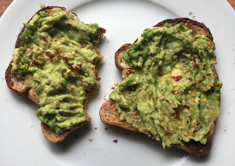 Steps to Make Ultimate Breakfast Chilli, Avocado, Marmite on Toast