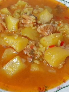 Una foto de Marmitaco de bacalao