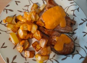 Una foto de Salmón con salsa de mango
