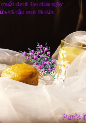 Hình của món Sữa kê đậu xanh lá dứaBánh chuối chanh leo chùm ngây hấp.